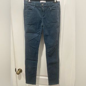 LOFT corduroy pants. Modern skinny fit. Deep green color. Size 0/25.